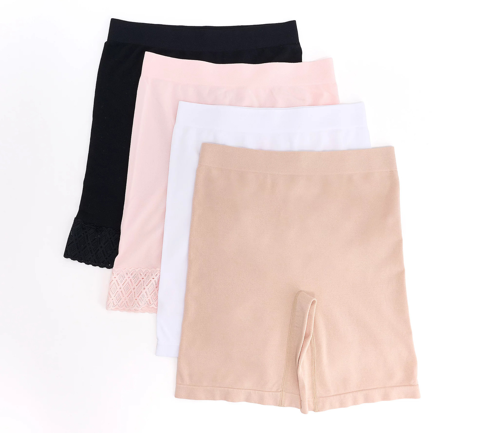 Breezies Comfort Breeze Set of 4 Seamless Long-Leg Panties Basic Pack M New