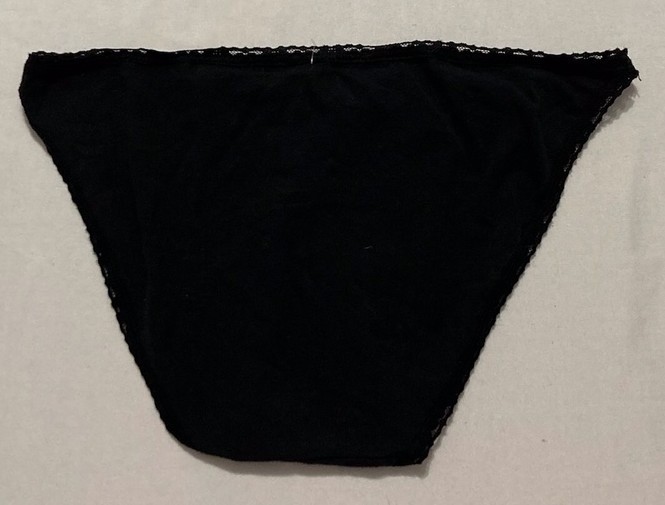 UNBRANDED Classic Panty with Soft Lace Trim BLACK L