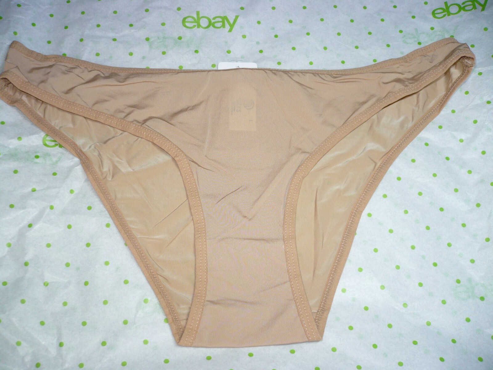 Hers By Herman Microfiber Bikini Panties LARGE Solid Tan 1 Pair Silky Soft New