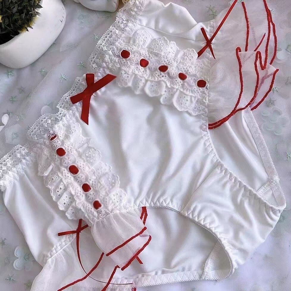 Japanese Princess Lady Girls Underwear Plus Size Panties Briefs Lolita Cute Bow