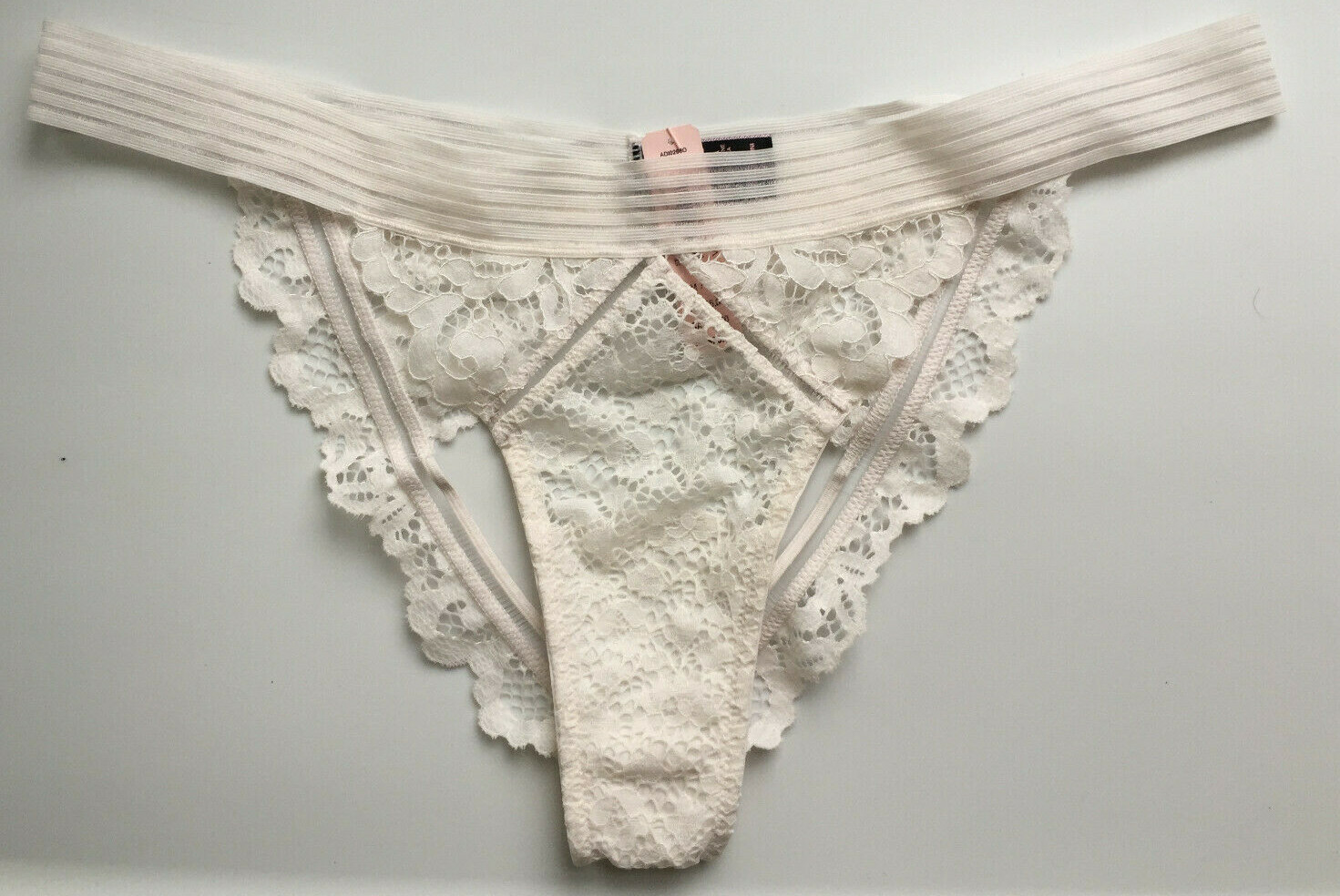 Victorias Secret White Cheekini Panties Size S-L Solid Floral Lace Very Sexy NWT