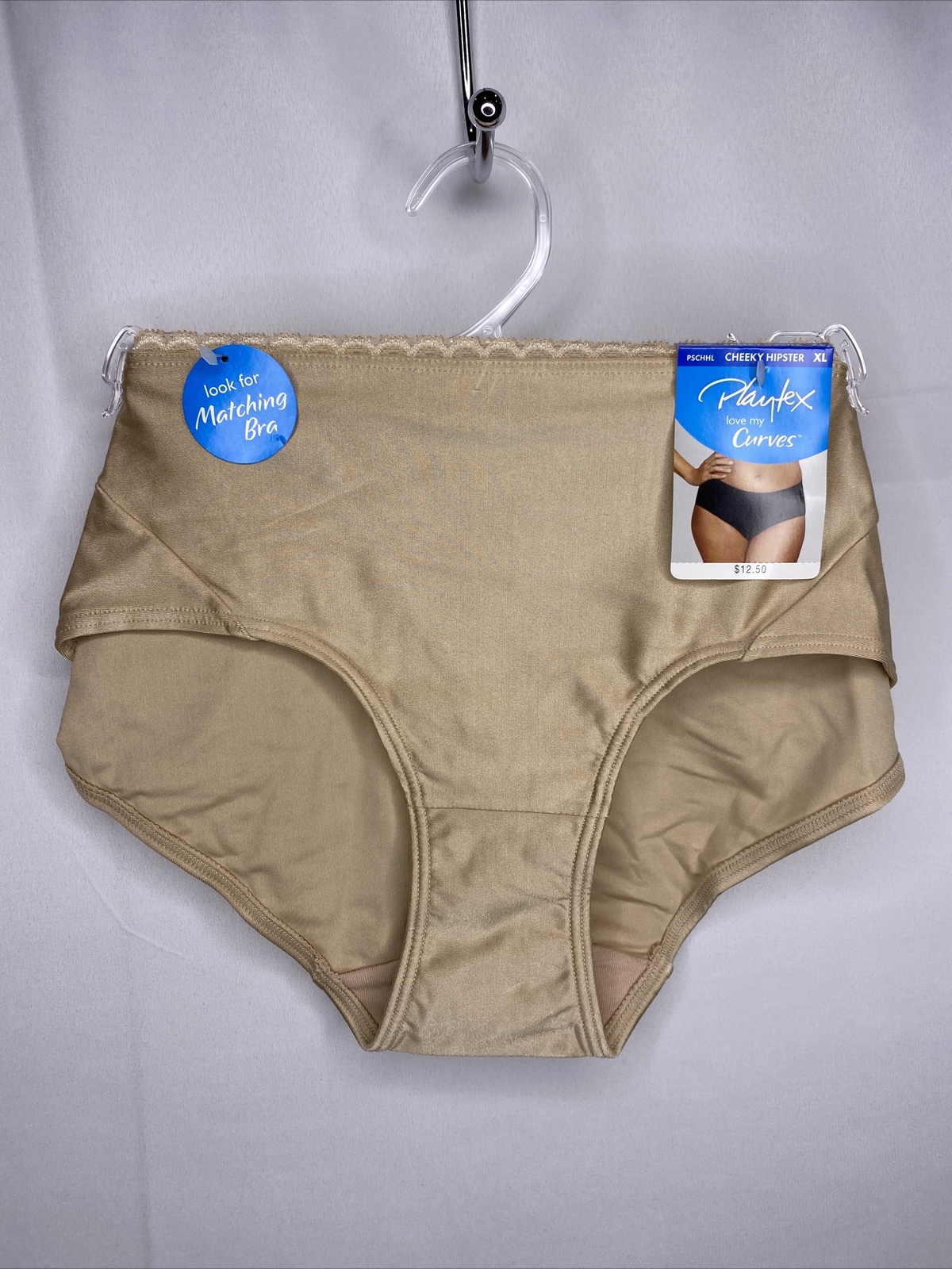 NWT PLAYTEX LOVE MY CURVES CHEEKY HIPSTER NUDE #PSCHHL SZ XL #521A