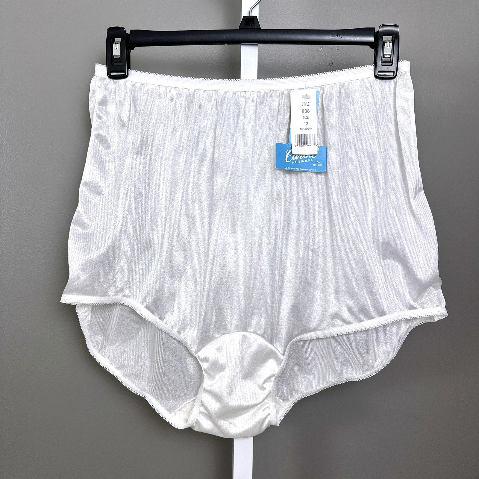 Vintage Carole 888 Nylon Brief Panties Size 12 NWT Sheer Silky Full Cut USA