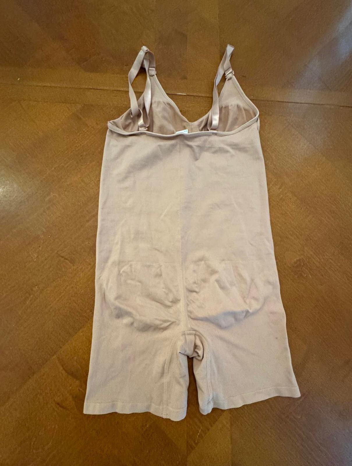 Beige Shapewear Bodysuit with Adjustable Straps