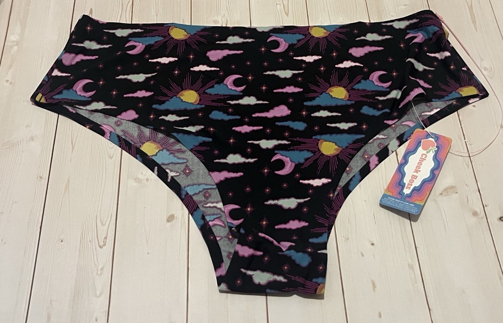 New size XL Cheek Boss cheeky panties Cosmic Veil print