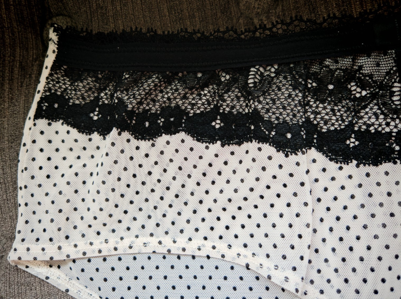 Next Off White & Black Polkadot Knickers/Shorts Size 12