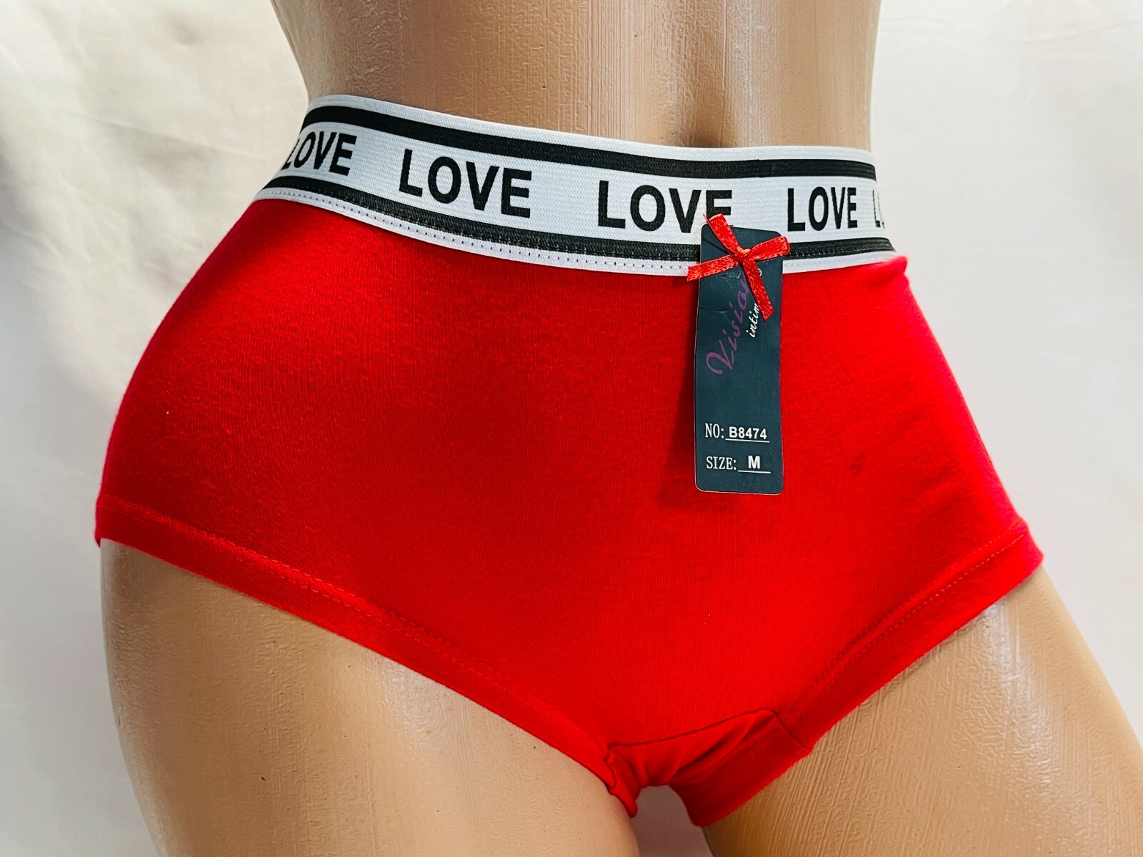 Boyshorts Sports LOVE Panties 6 OR 12 Undies 95% COTTON ACTIVE WEAR 8458 S-XL