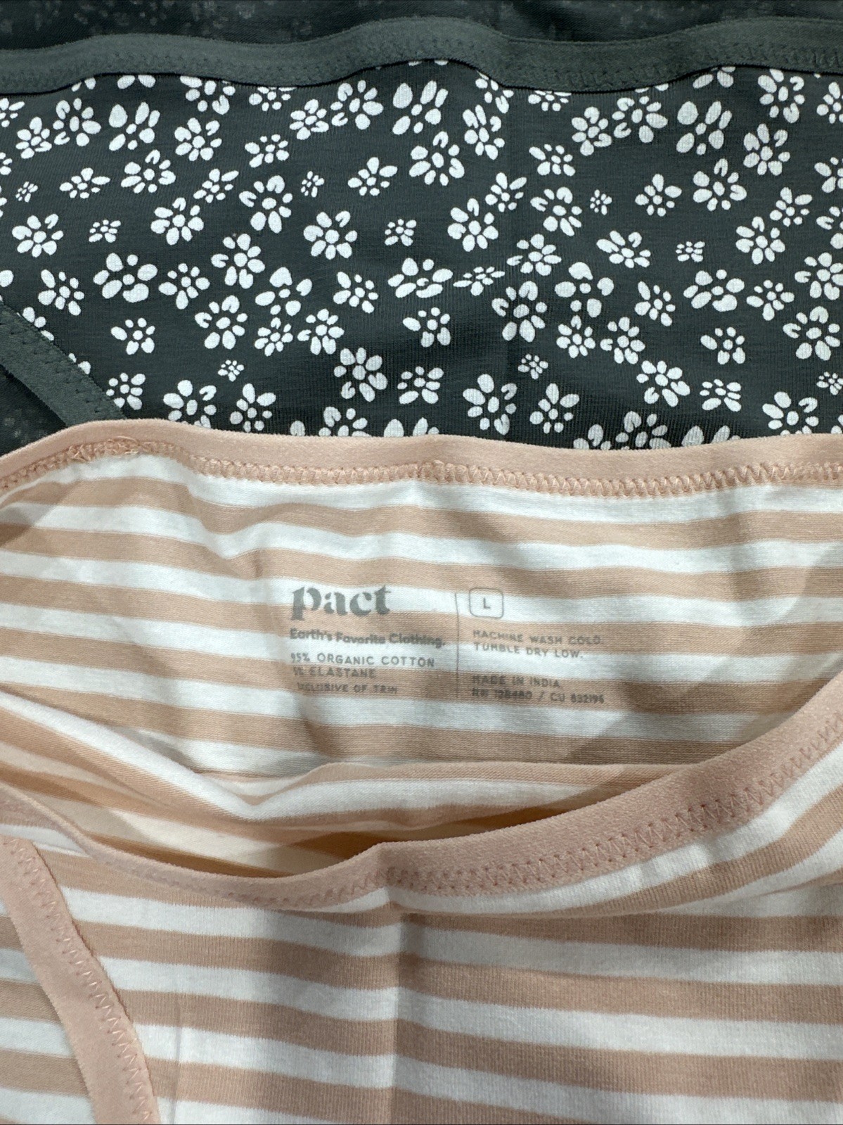 Pact Underwear Womens Multicolor Large Everyday Classic Fit Bikini 6-Pack CEB377