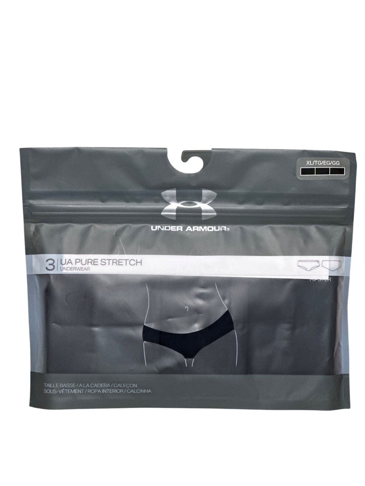 Under Armour Womens Pure Stretch Underwear 3-Pack XL/16 Black