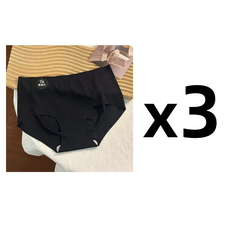 Seamless Panties Mid Rise Soft Lightweight Breathable Women’s Underwear 3 Pcs
