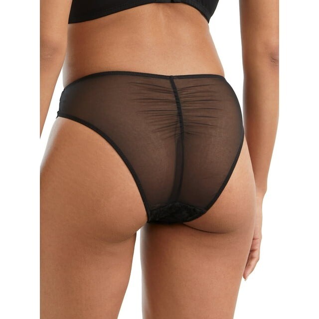 Pour Moi BLACK Manhattan Hi-Cut Brief Panty, US 6