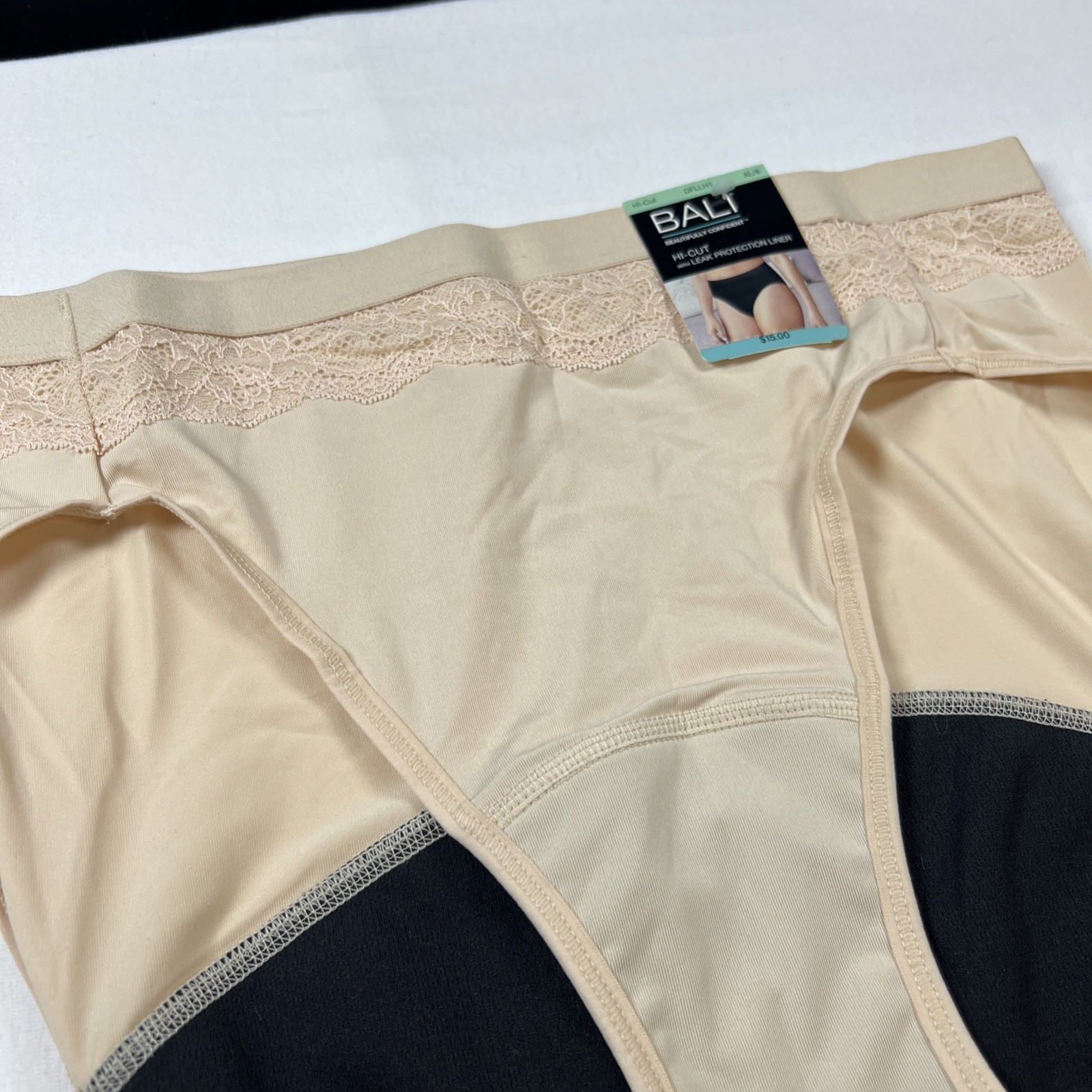 Bali Women Confident Light Leak & Period Protection Hi Cut Panty Beige Size XL/8