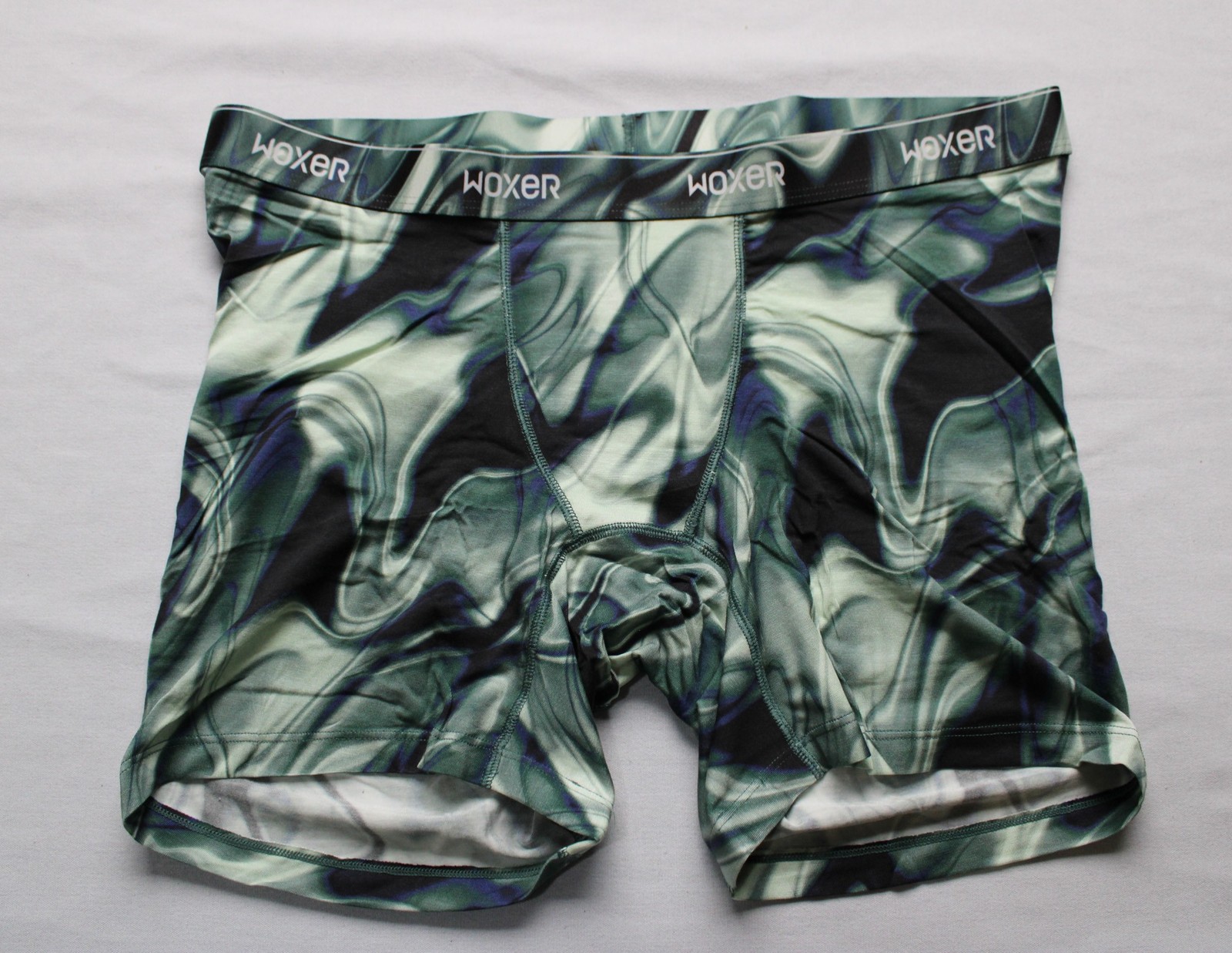 Woxer Women’s Baller Soft Mid-Rise Boxer Briefs DH3 Jade Marble 2XL NWT
