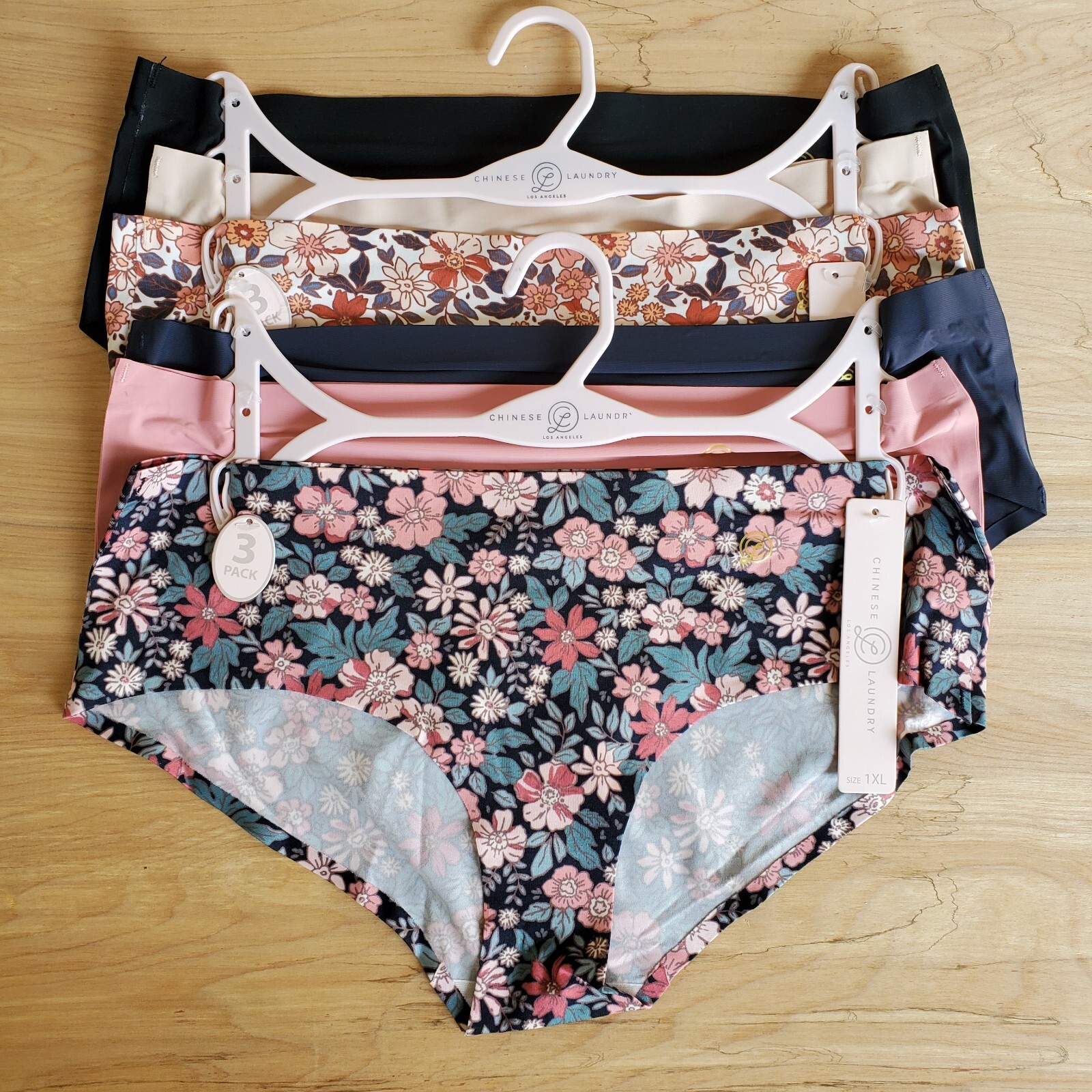 NWT Chinese Laundry Women No Line Bikini Underwear Panties 6-Pair L XL 1X 2X 3X