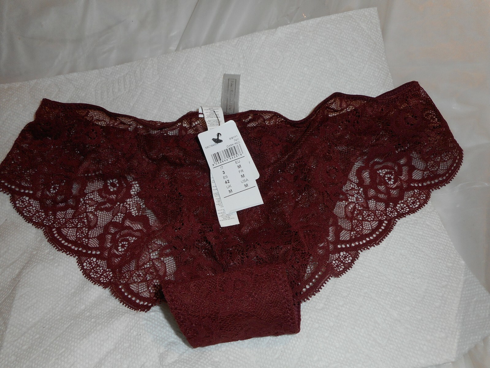 Intimissimi Italian Dusty Rose & Dark Red Brief Panty Size Medium sold separate
