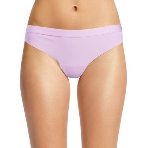 No Boundaries Women’s Micro Rib Thong Panties Size LARGE Lavender Touch New