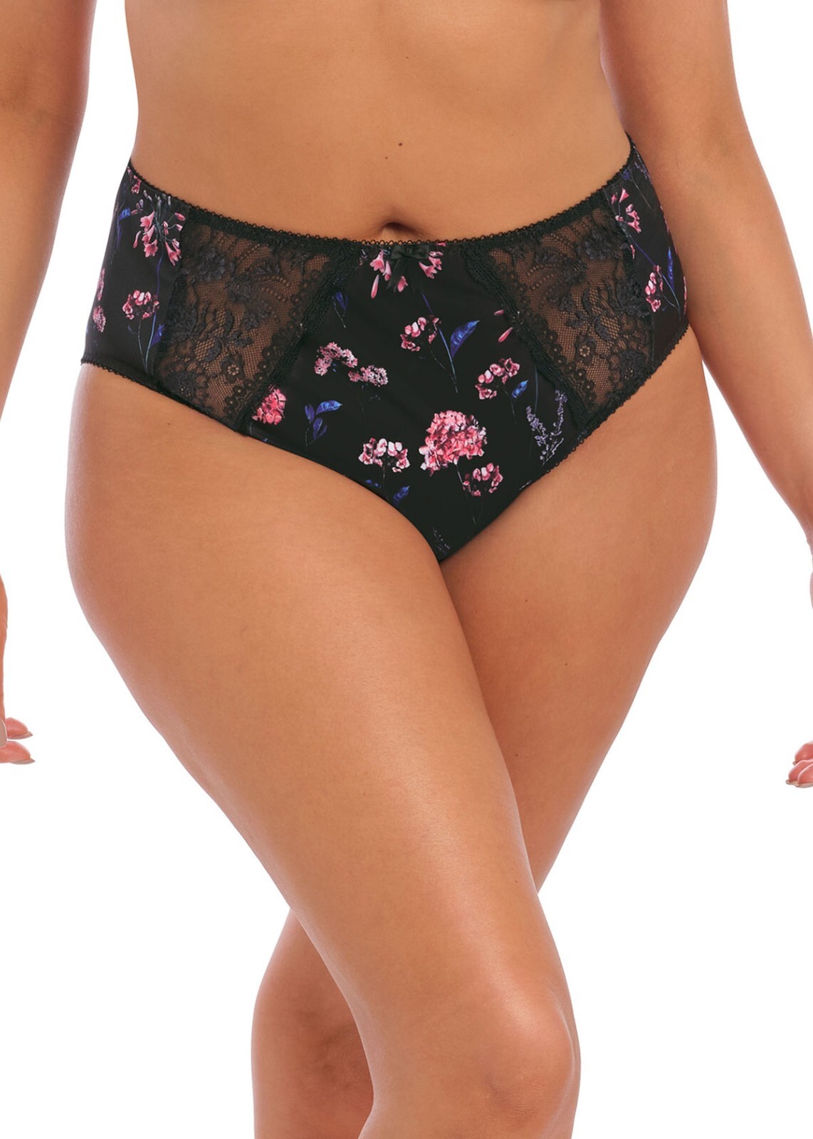 ELOMI MORGAN FULL BRIEF PANTIES IN MOONLIGHT MEADOW BLACK SIZE XL NEW