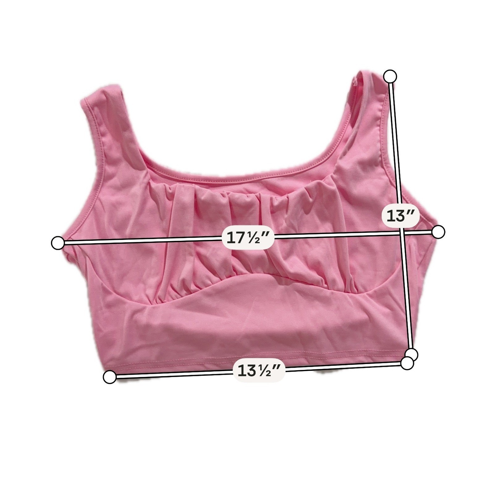 Pink Ruffle Lounge Set Crop Tank & Shorts Elastic Waist XL