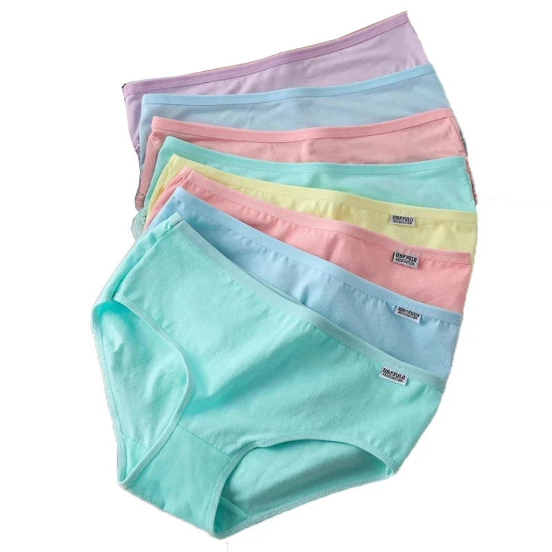7Pcs/Set Candy Color Underwear Womens Comfortable High-quality Cotton Panties…