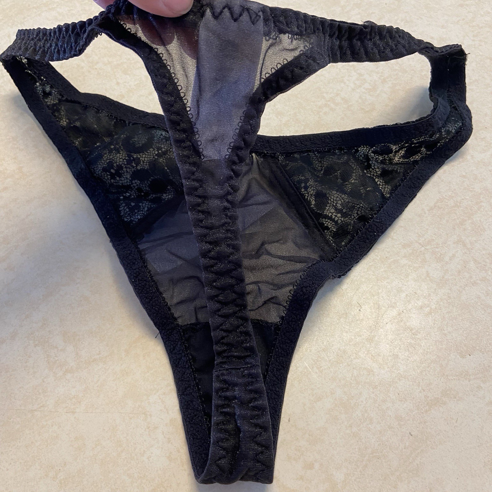 Vintage Panties Large Carnival Sissy Panty New NWT Lace Sheer G String Thong
