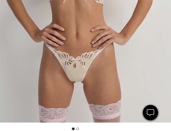 Victoria’s Secret For Love and Lemons 🌹 FLYAWAY thong Size LARGE