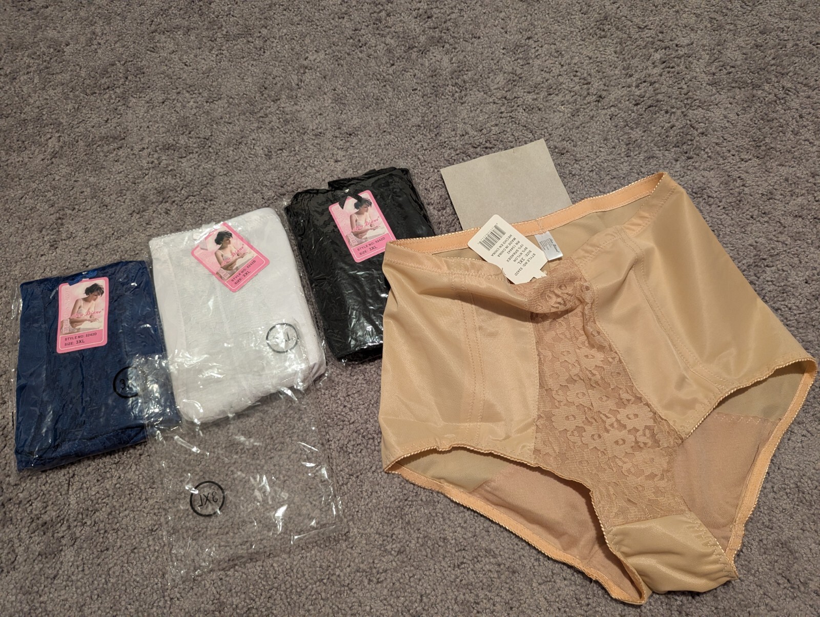 Ann Diane Ladies Briefs 3x Lot Of 4