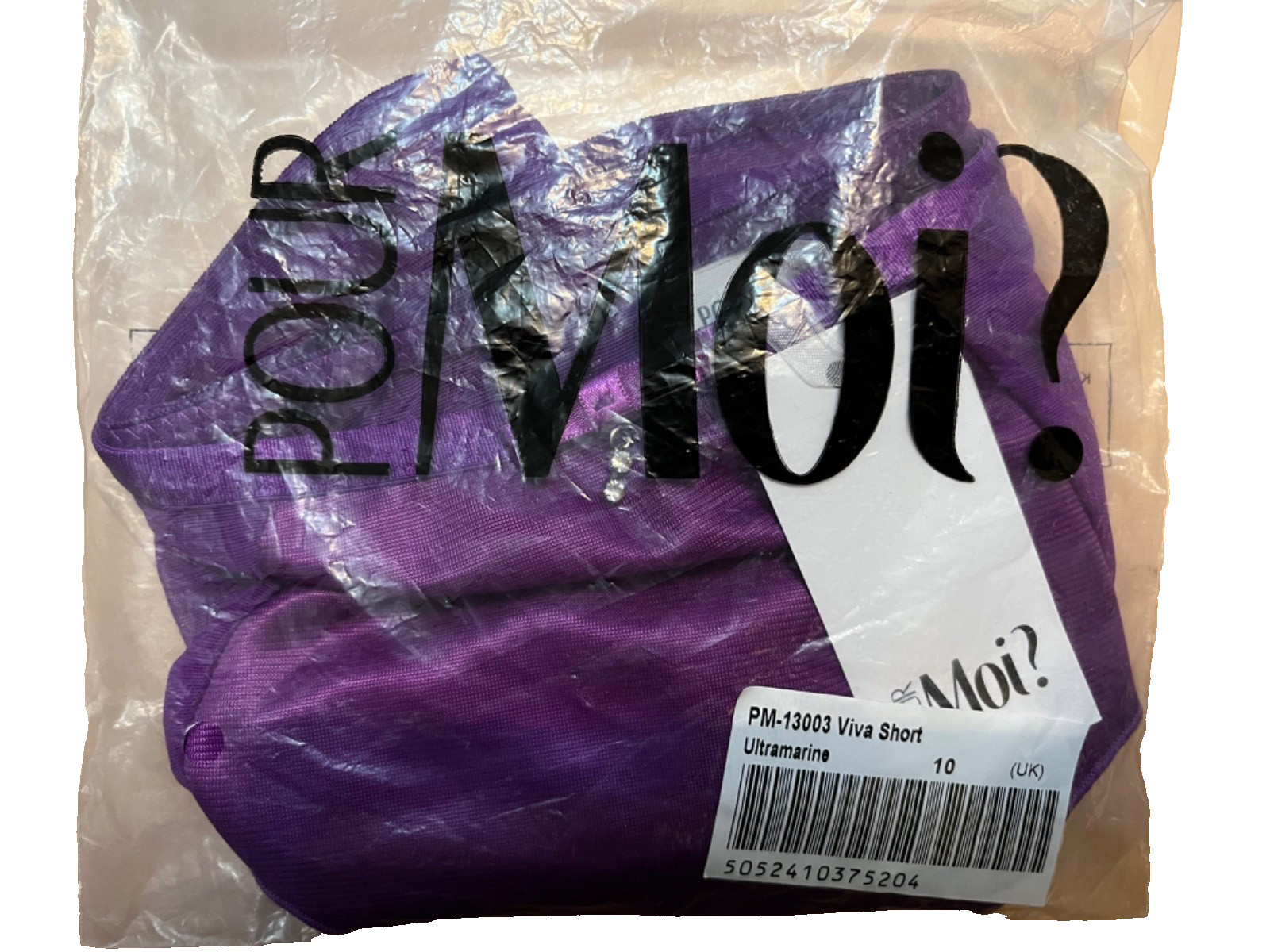 Pour Moi Ultramarine Purple Viva Short Knicker Uk Size 10
