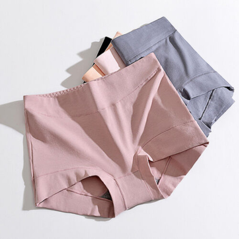 Womens Cotton High Waist Underwear Breathable Tummy Control Bikini Panties M-4XL