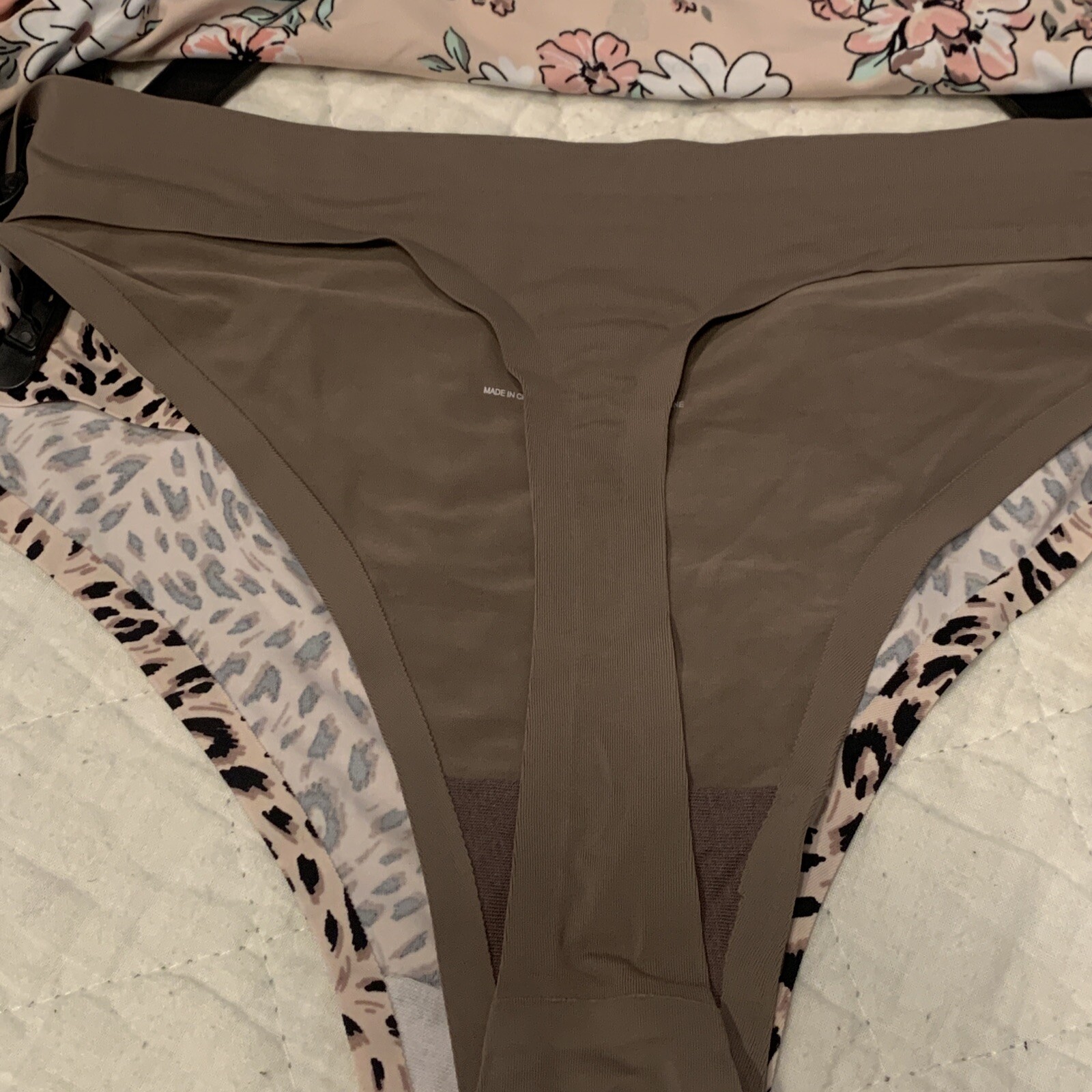 Nanette Lepore 5 Pack Tag Free Thong Panties Set Size XL Floral Underwear