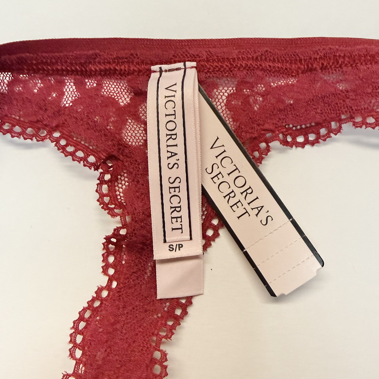 NWT VTG Lot of 4 Victoria’s Secret Pretty Lace Thong Panties Bundle Size Small