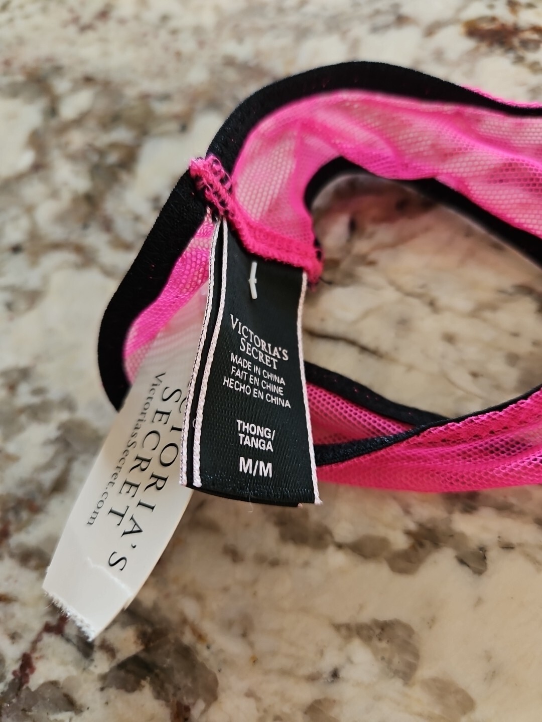 True Vintage Victoria Secret Sexy Color Block Thong Panty