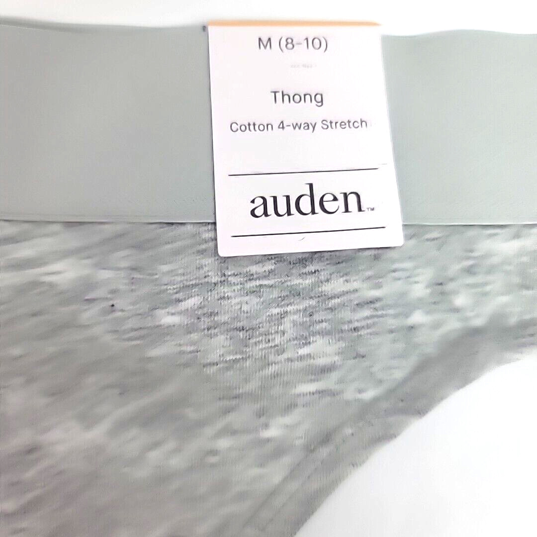 Auden Thong Panties Size M Pink & Black Lace, Heather Gray Cotton 4-way Stretch
