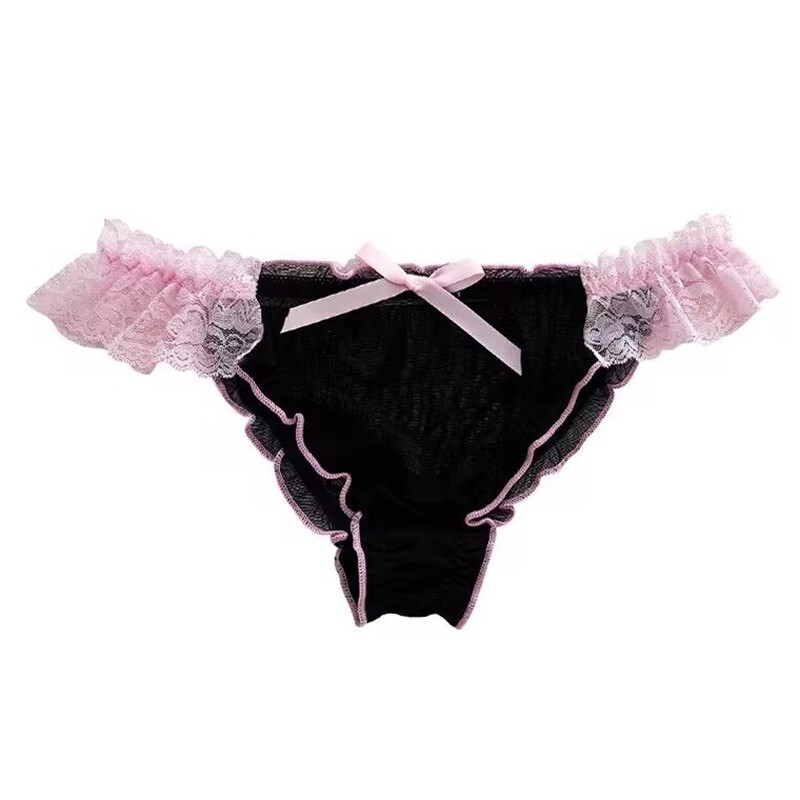 Sweet Girls Low Waist Lace Panties Briefs School Cute Sheer Underpants Underwear