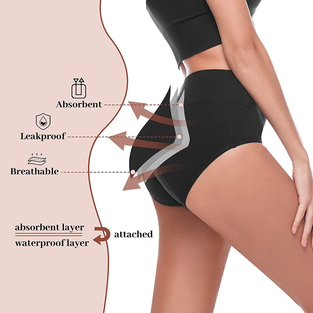 Women 6Pcs Leakproof Underwear Incontinence Protective Discreet Leak Proof Pants