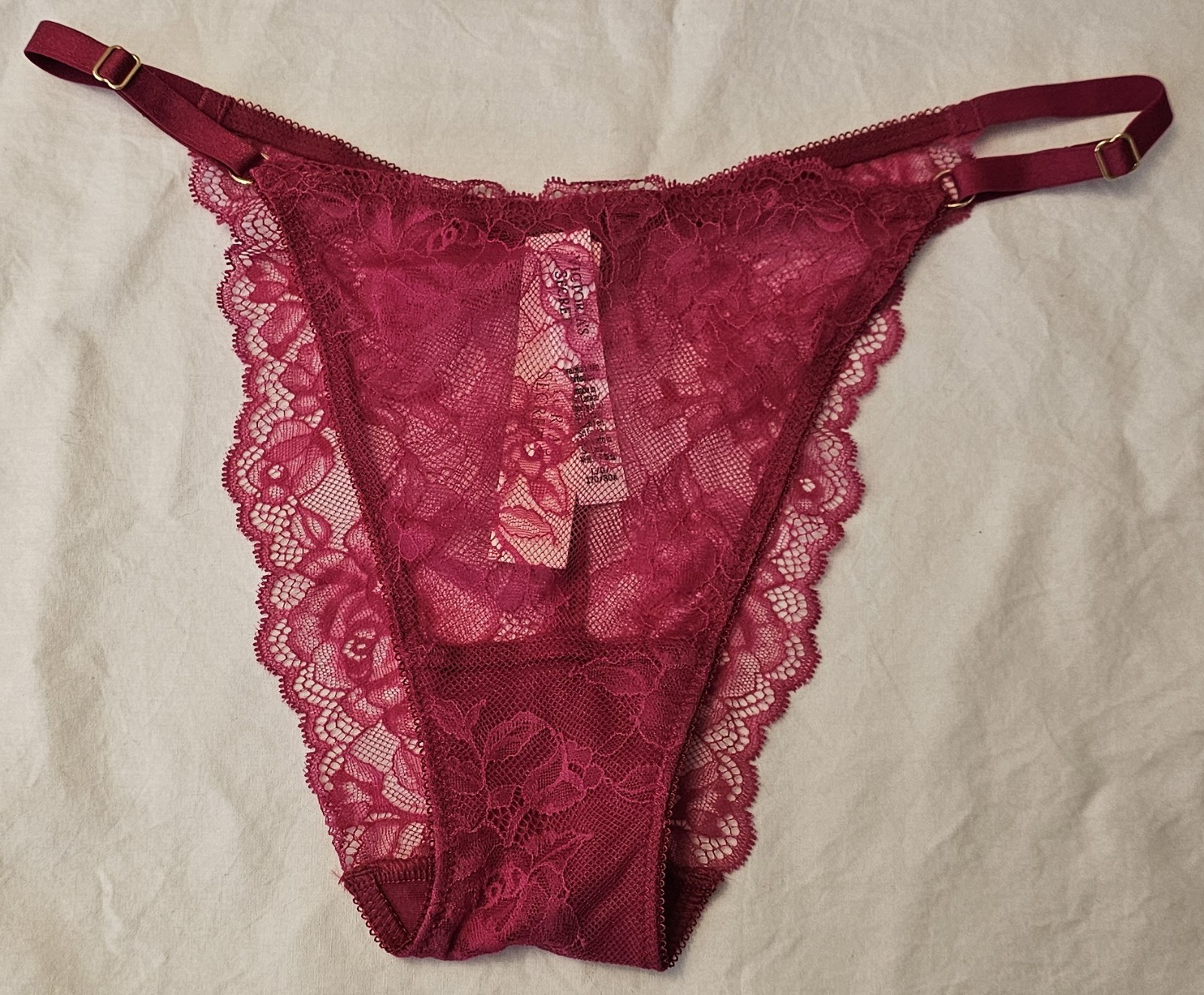 Size Large Brazilian Victoria’s Secret Pink Adjustable Waist New With Tags