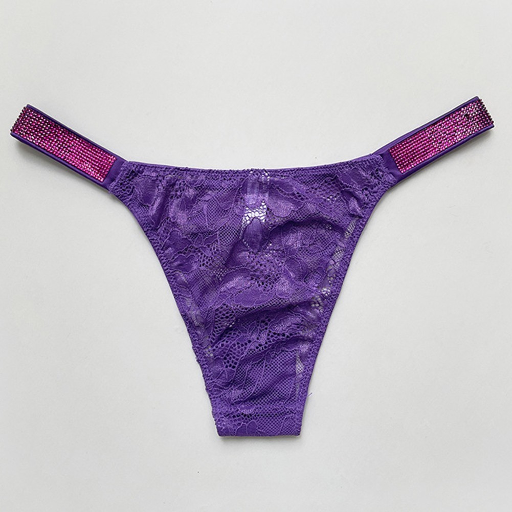 High Cut T Back Lace Briefs Underwear for Women Lace G String Thongs Panties