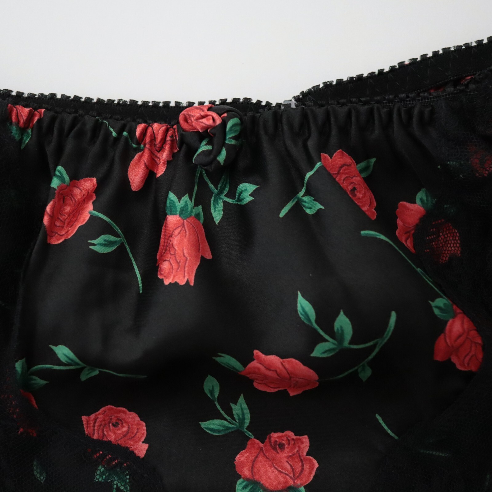 2 NEW VTG 90s Y2K Floral Polyester Satin String Bikini Panty Lot SMALL