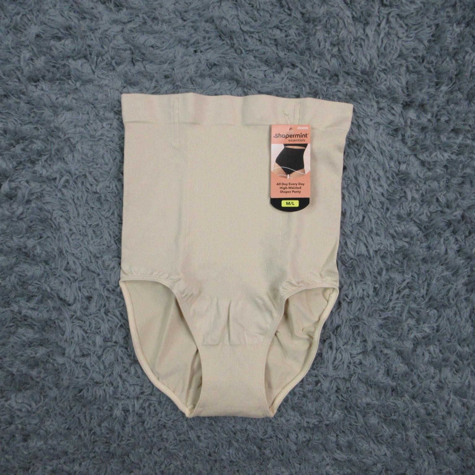 Shapermint Essentials Panties Womens M/L Beige High-Waisted Seamless NWT