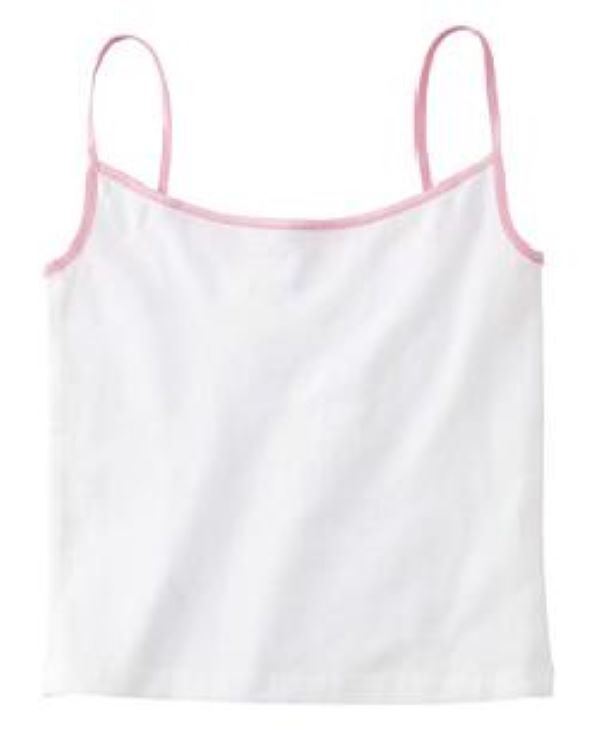 Bella + Canvas Contrast Camisole, 602 White & Pink
