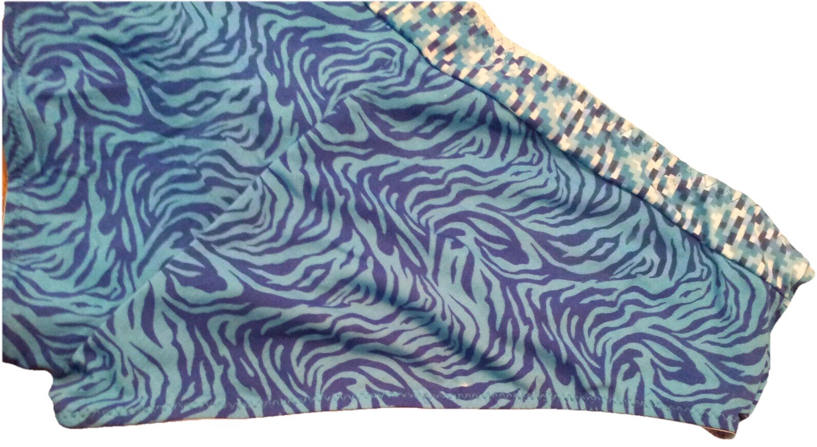 Boyleg Panties Blue Zebra Animal and Geometric Print Size 3X(10)-4X(11) Sexy NWT