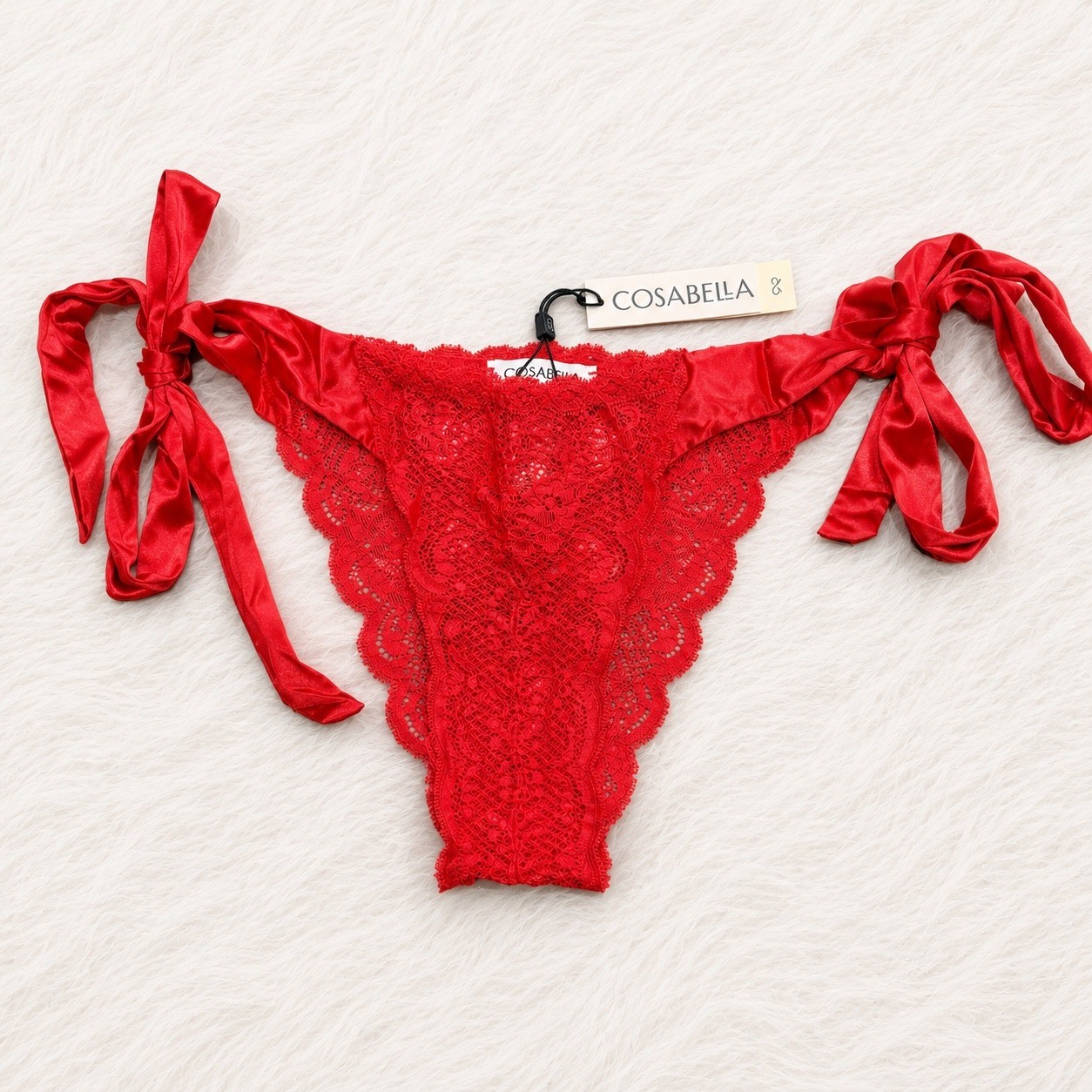 COSABELLA Side Tie Brazilian Panty Rossetto Red / Size M/L – NWT
