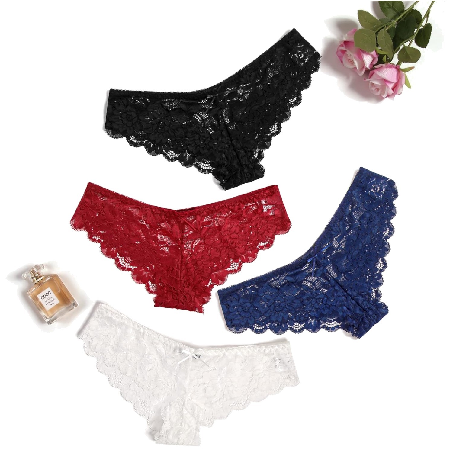 4-Pack Sexy Floral Hipster Panties