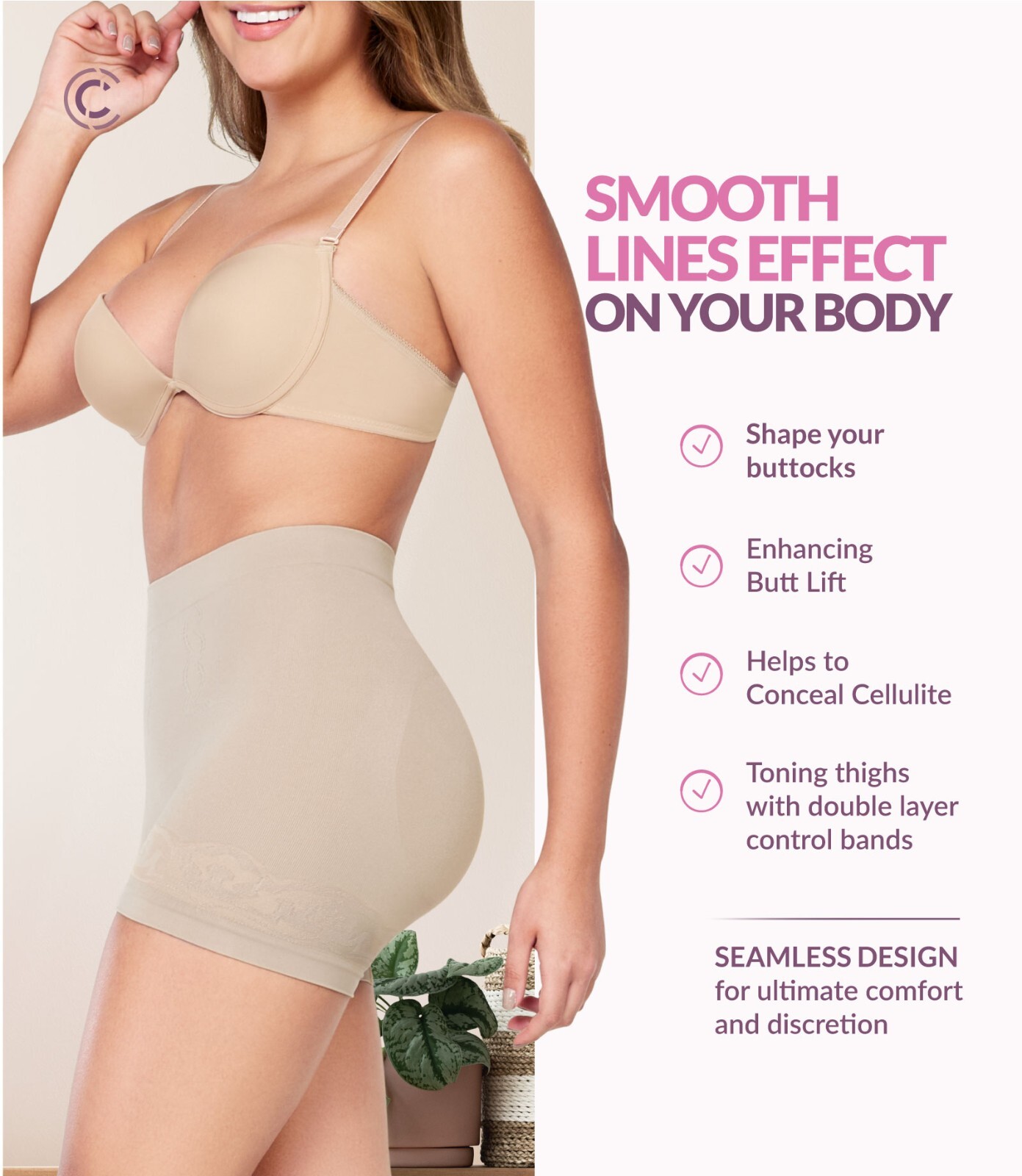 Fajas Colombianas Reductoras Shapewear Shorts Girdle Butt-Lifter CURVEEZ