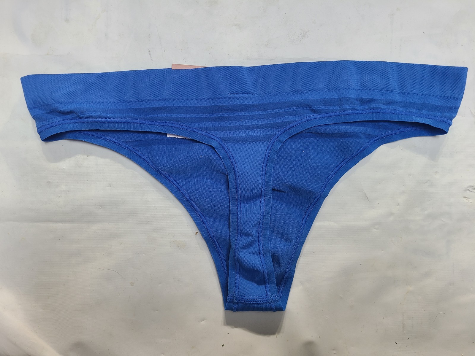 Women’s Seamless Thong Underwear Auden Blue Nylon-Spandex Blend Midweight Size L