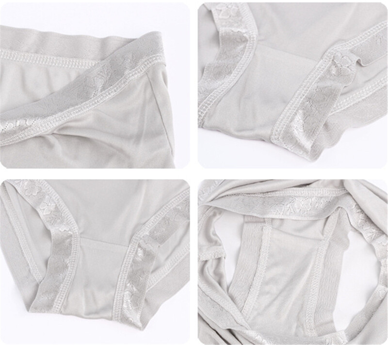 Luxury 100% Real silk underwear for women briefs Boxer briefs lady panties M-XXL