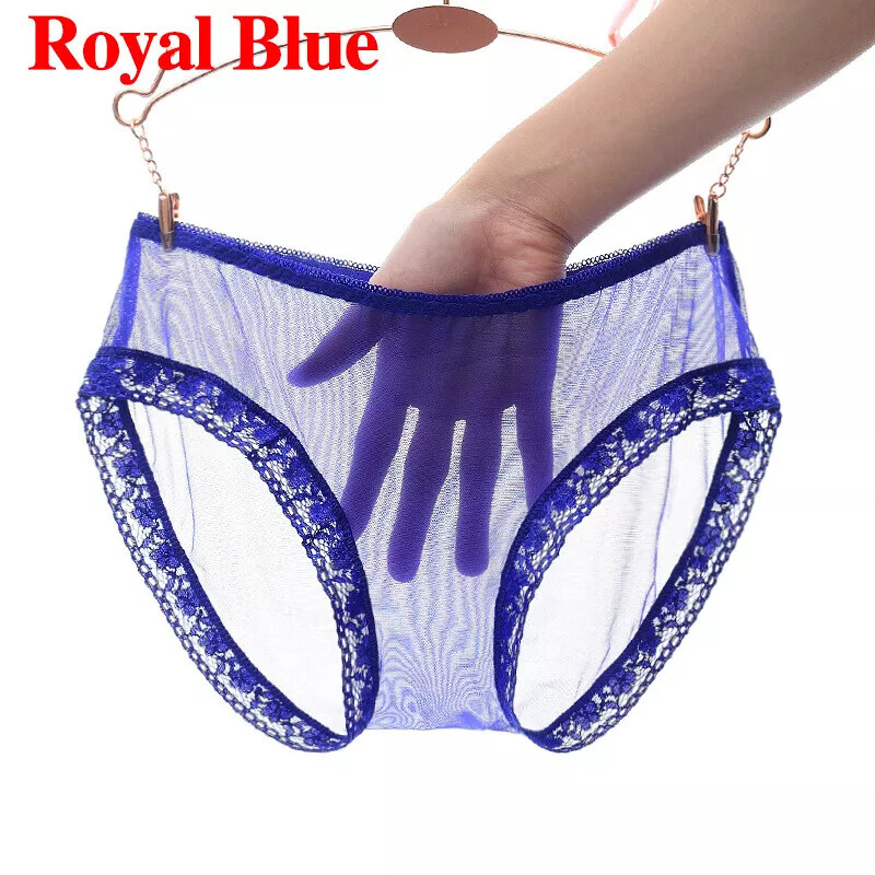 4 Pack Lot Sexy Womens See Through Lingeries Sheer Panties Full Briefs Underwear