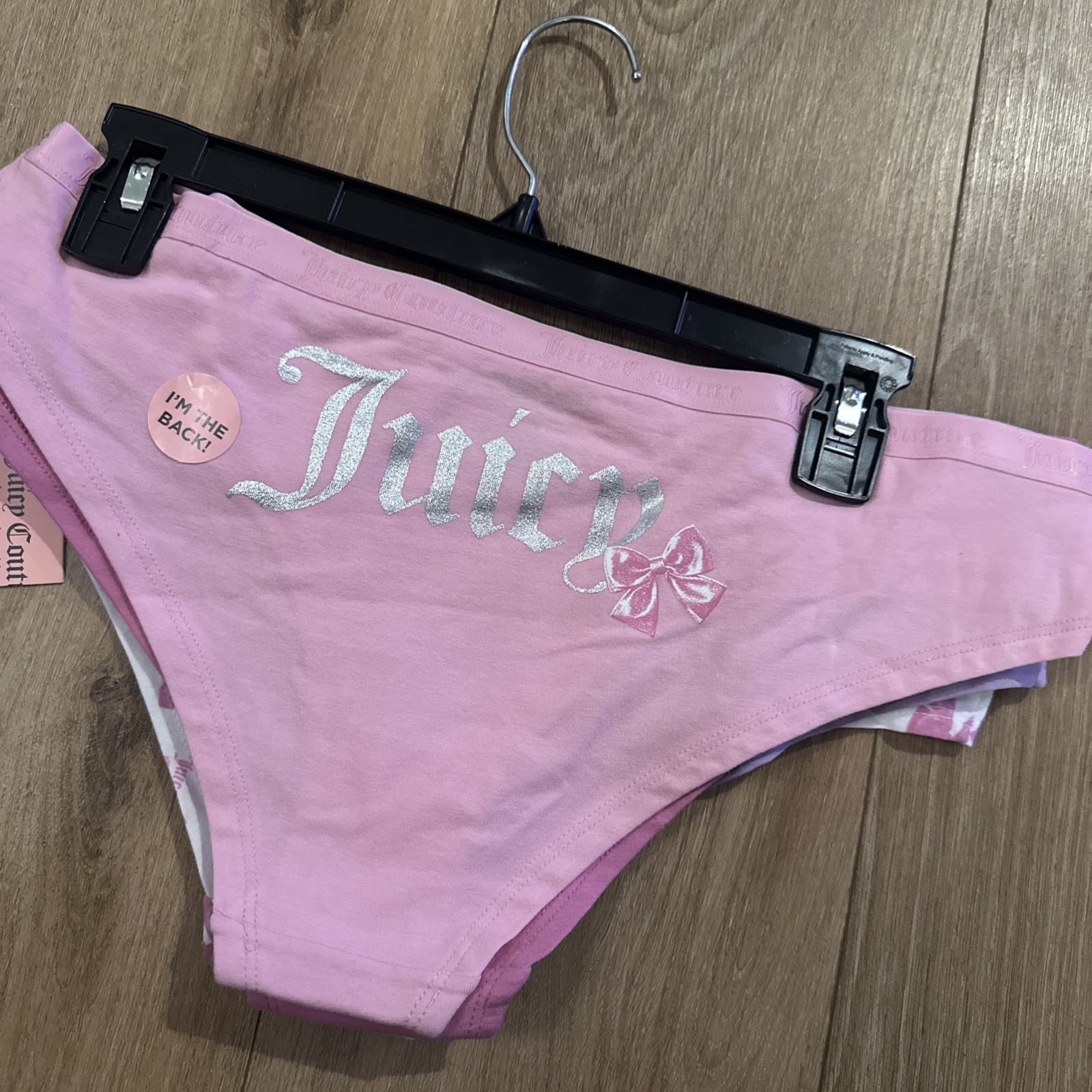 Juicy Couture Women’s 5 Pack Bikini Underwear Panties Bows Logo XL