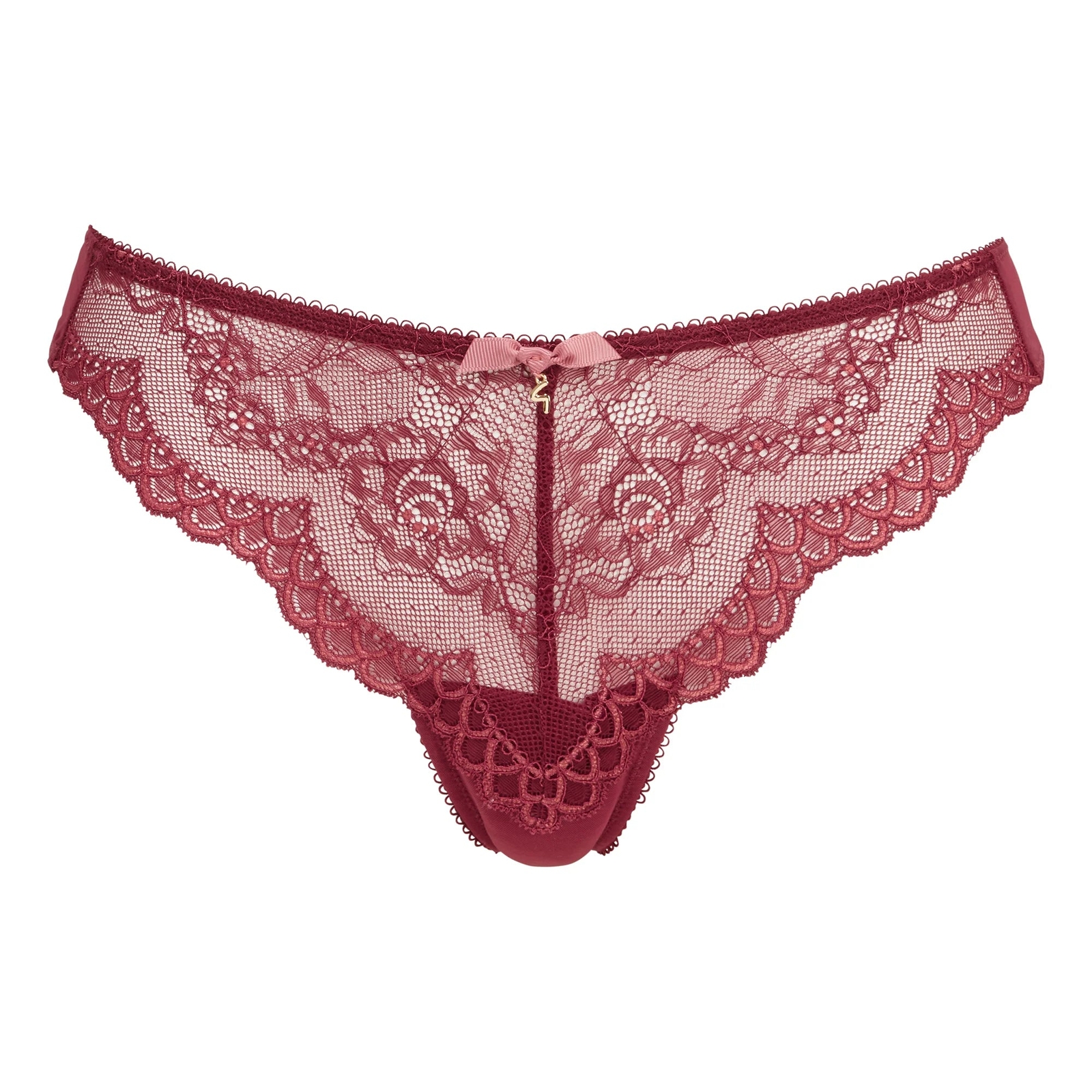 Gossard Superboost Lace Thong Panty Cranberry/Raspberry Sorbet New Lingerie 7716