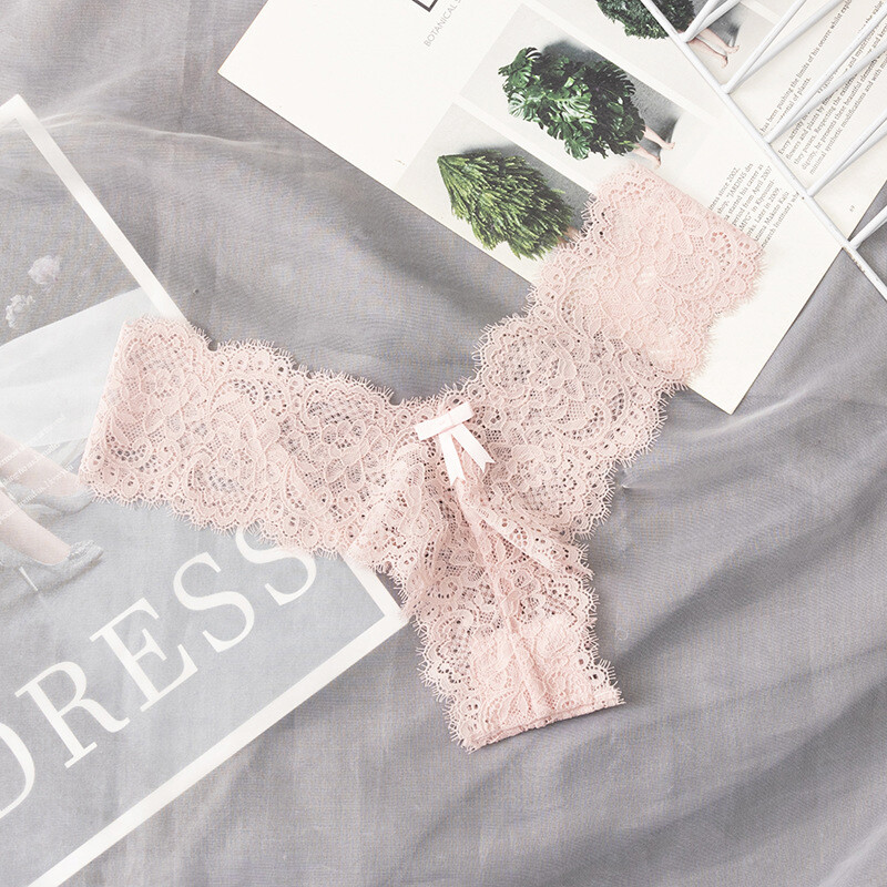 5PCS/LOT Womens Sexy G-String Lace Panties Lingerie Thong See Through Intimates