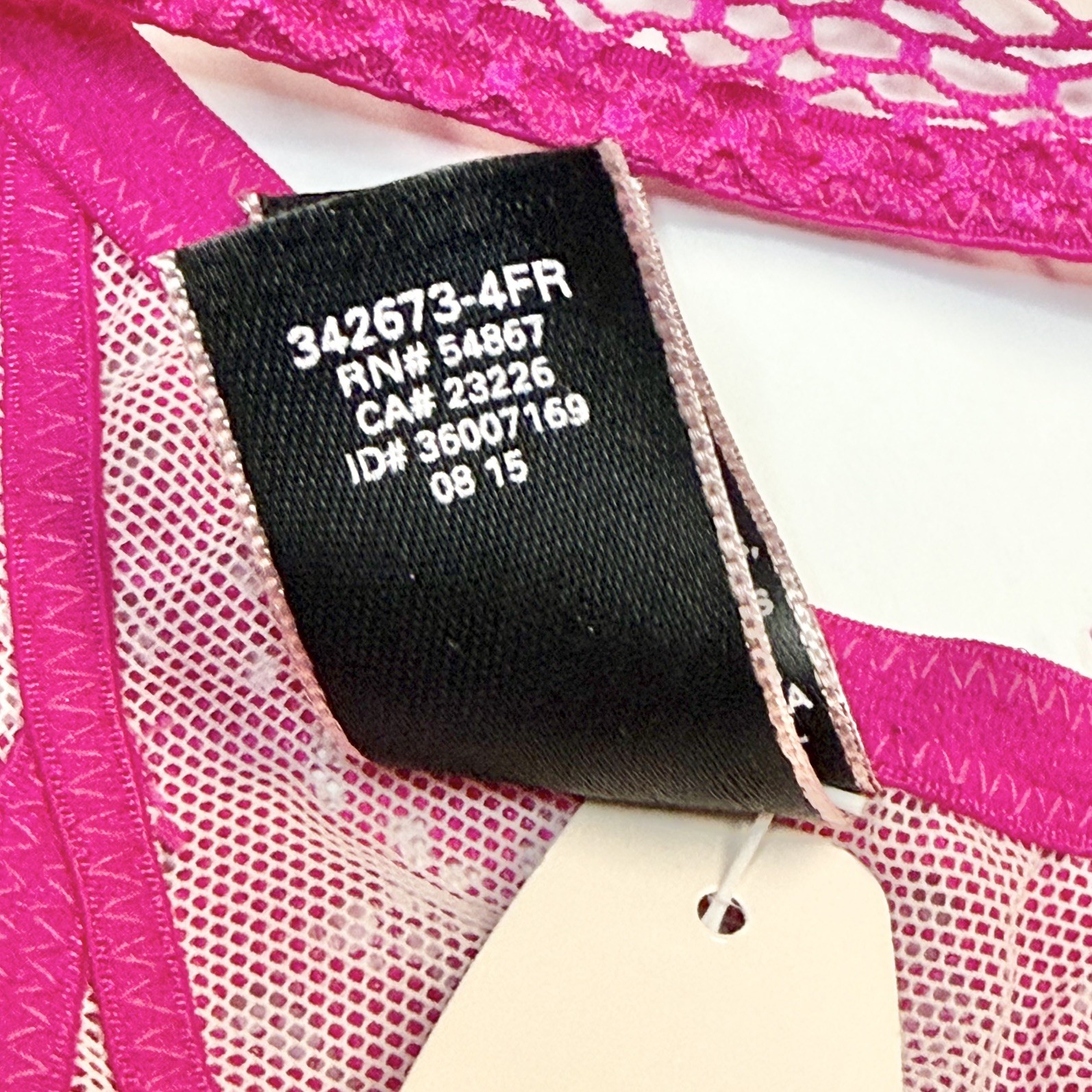 NWT RARE Vintage Victoria’s Secret Pink Fishnet Mesh Lace Strappy Thong Medium